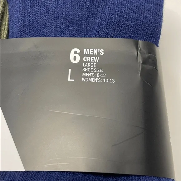 NWT adidas Men's Crew Socks in Olive & Navy - 6 Pack - Picture 3 of 4